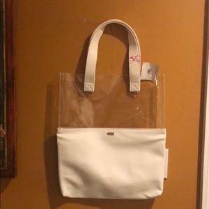 Bando clear/white peekaboo tote